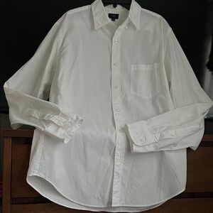 J. Crew White Casual Button Down Shirt, worn few times. 100 percent cotton.